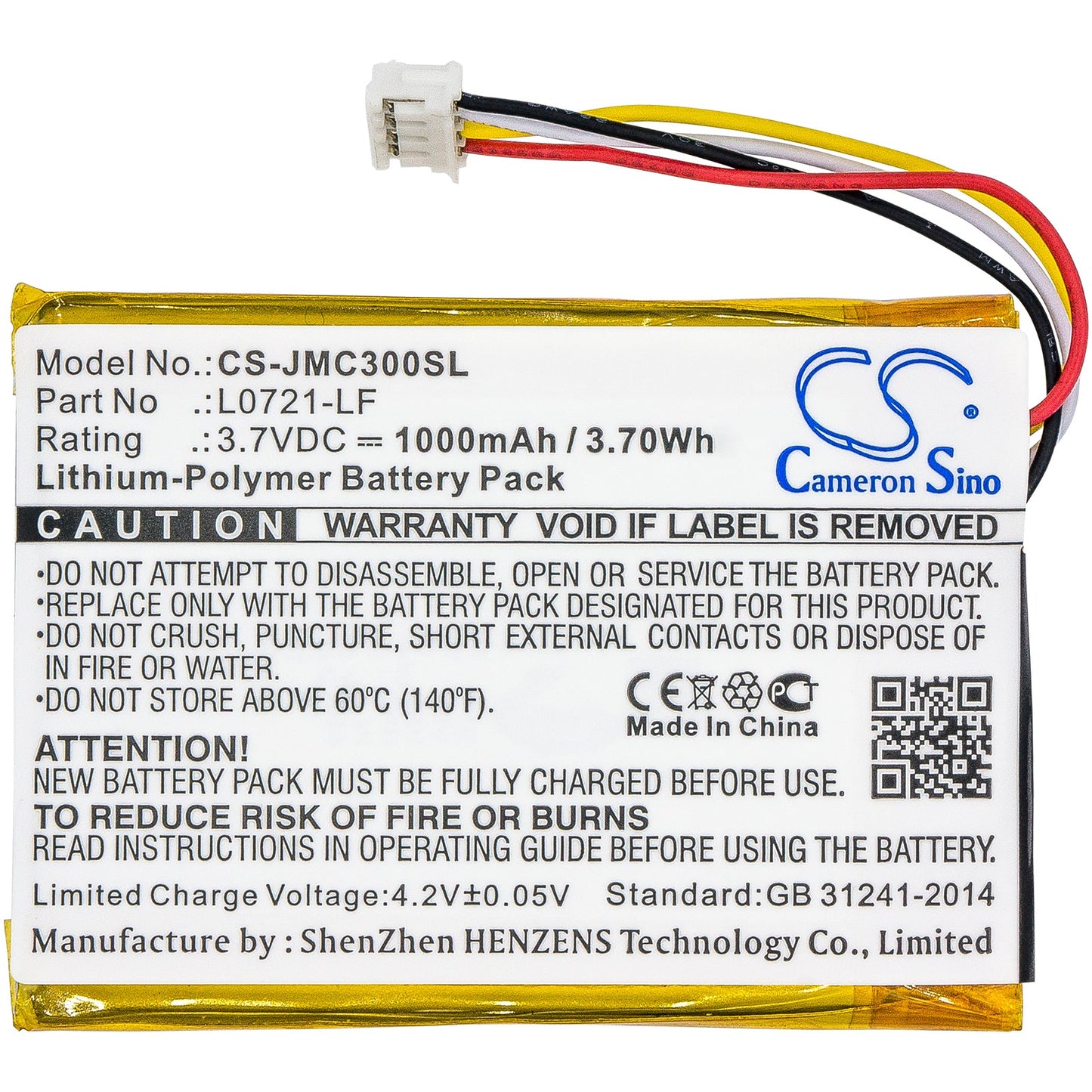 Replacement Battery for JBL Clip 3 – Speaker – 1000mAh / 3.70Wh / 3.7V