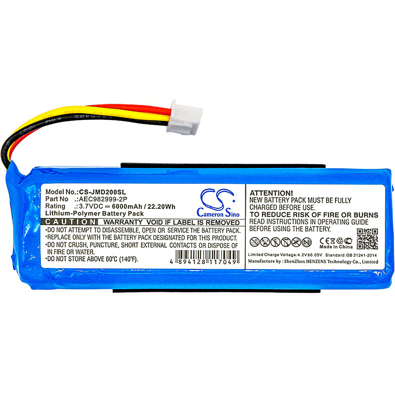 Replacement Battery for JBL Charge – 6000mAh / 22.20Wh