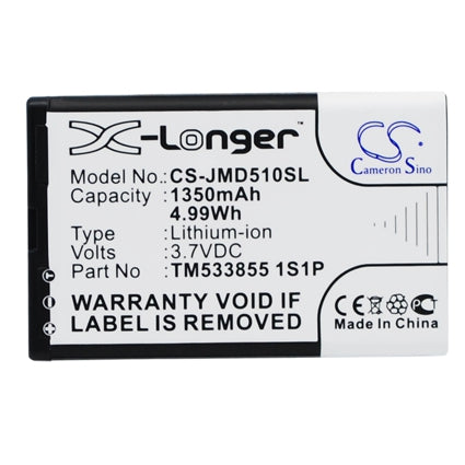 Replacement Battery for JBL MD-51W – 1350mAh / 4.99Wh