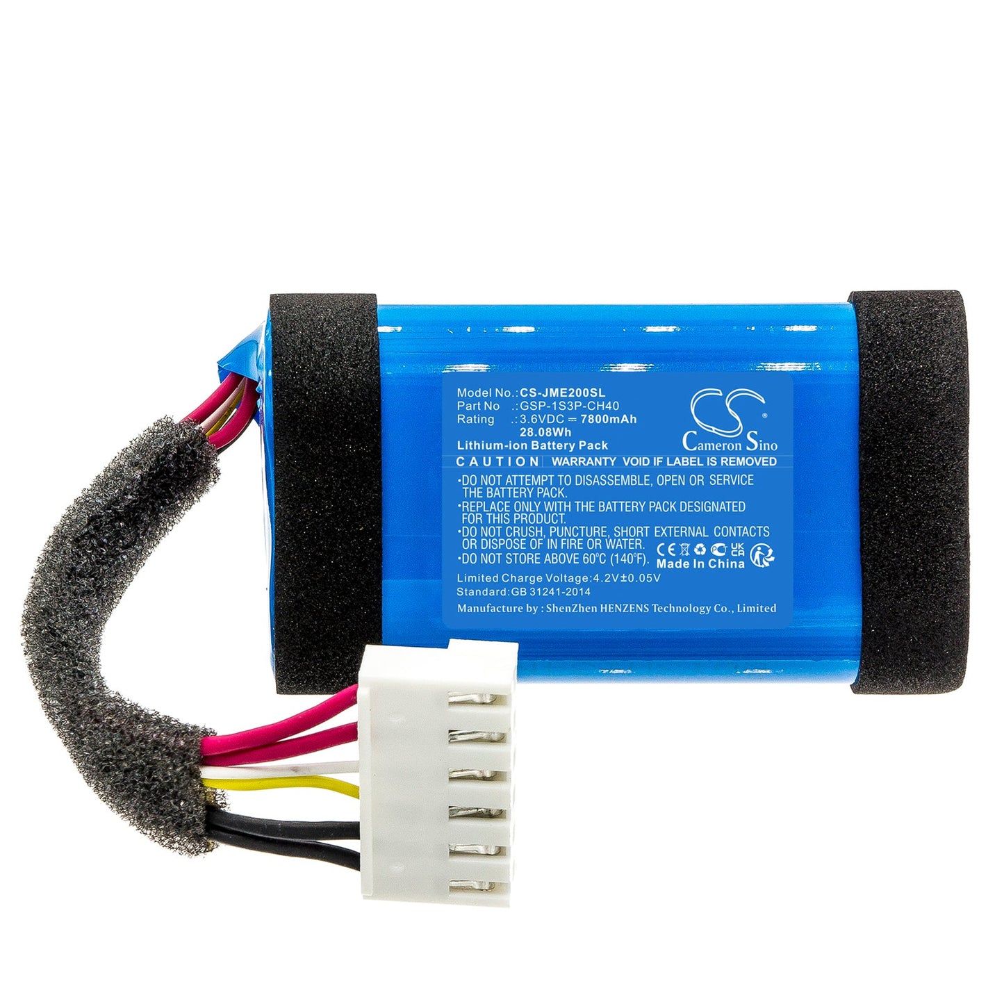 Replacement Battery for JBL Charge Essential 2 – Speaker – 7800mAh / 28.08Wh / 3.6V