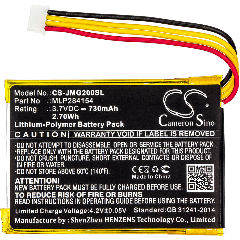 Replacement Battery for JBL Go 2 – 730mAh / 2.70Wh