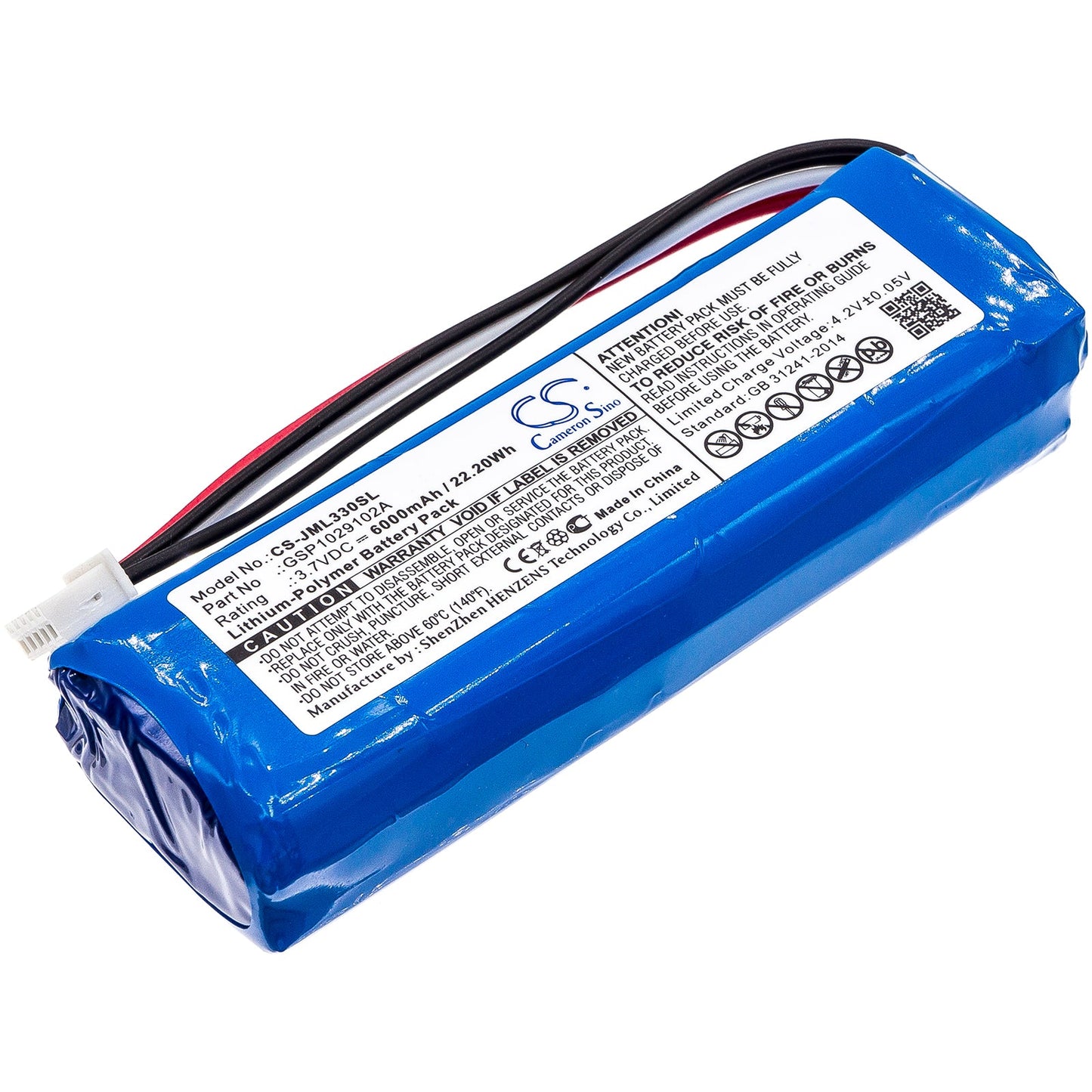 Replacement Battery for JBL Charge 3 – Speaker – 6000mAh / 22.20Wh / 3.7V