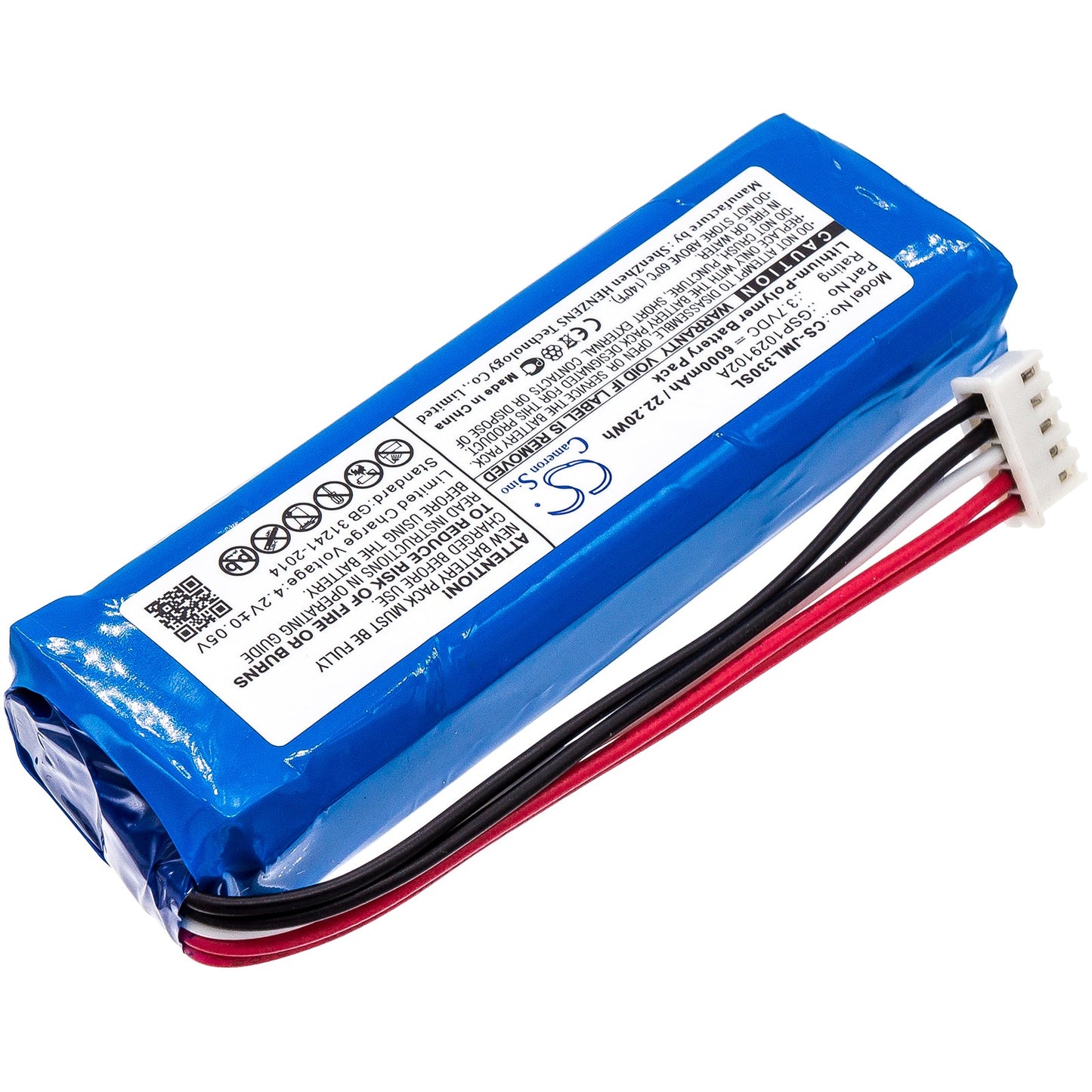 Replacement Battery for JBL Charge 3 – Speaker – 6000mAh / 22.20Wh / 3.7V