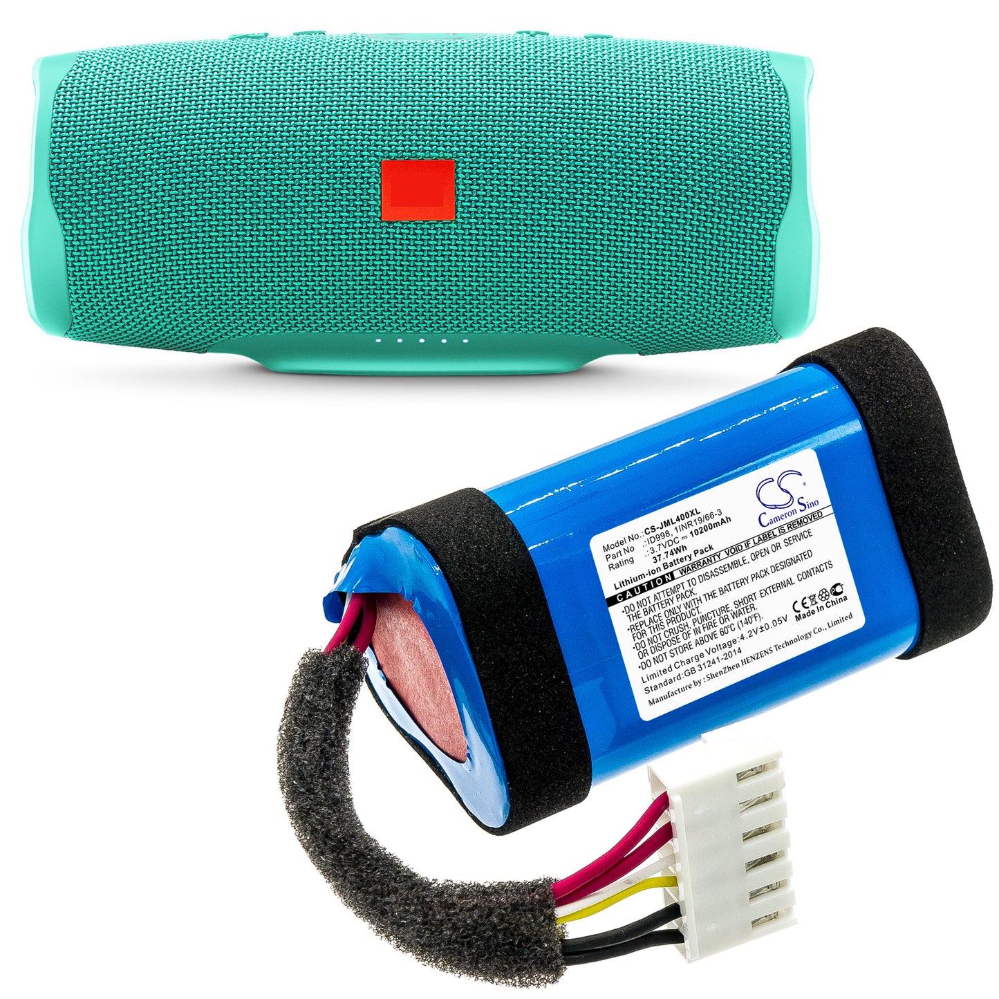 Replacement Battery for JBL Charge 4 – 10200mAh / 37.74Wh