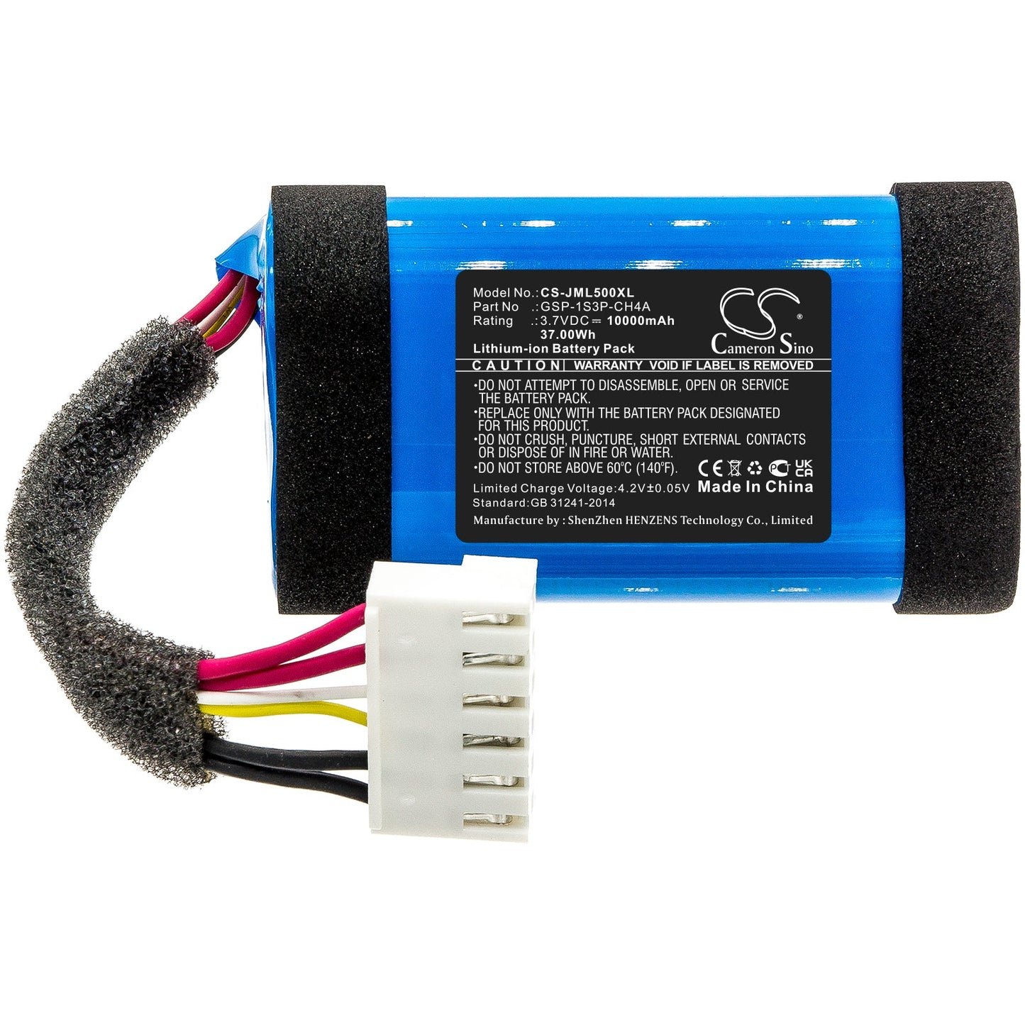 Replacement Battery for JBL Charge 4 ( GSP-1S3P-CH4A only) – Speaker – 10000mAh / 37.0Wh / 3.7V
