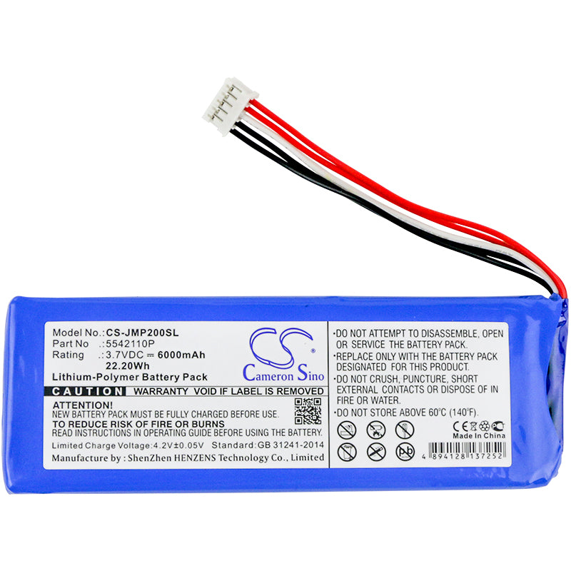 Replacement Battery for JBL Pulse 2 – 6000mAh / 22.20Wh