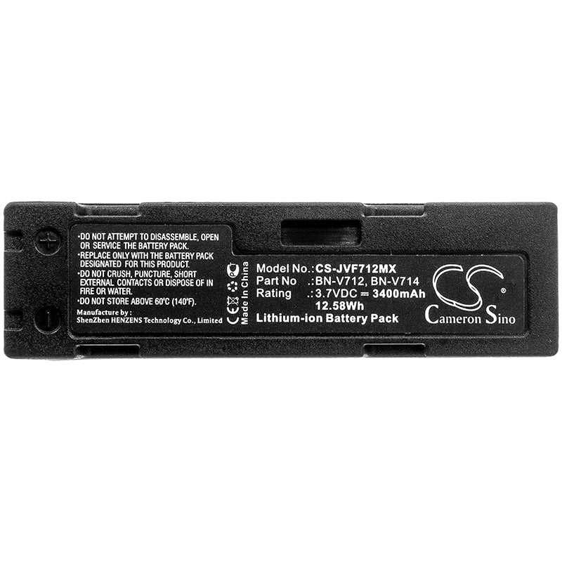 Replacement Battery for JVC GR-DV14 – Camera – 3400mAh / 12.58Wh / 3.7V