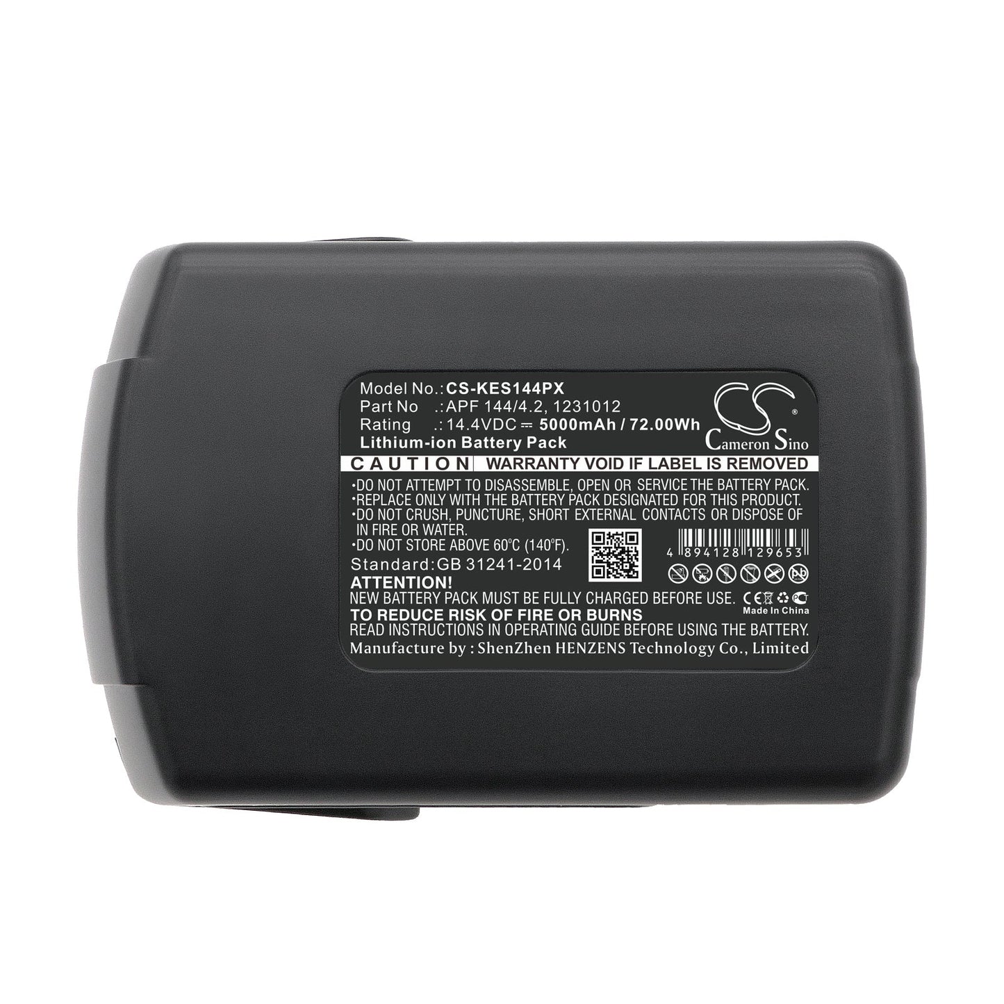 Replacement Battery for Kress  144 AFB – Power Tools – 5000mAh / 72.00Wh / 14.4V