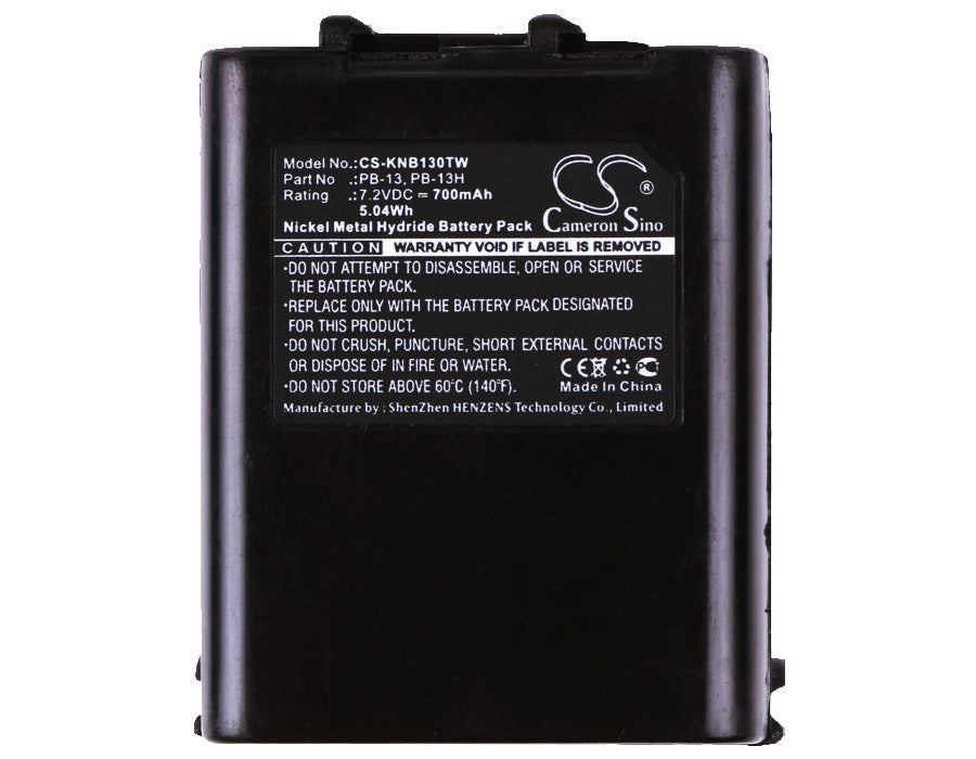 Replacement Battery for Kenwood TH-26AT – Two-Way Radio – 700mAh / 5.04Wh / 7.2V
