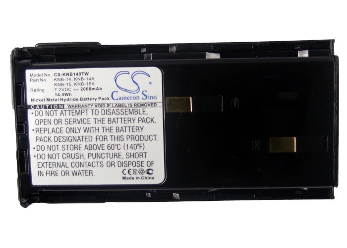 Replacement Battery for Kenwood CP-213 – Two-Way Radio – 2000mAh / 14.40Wh / 7.2V