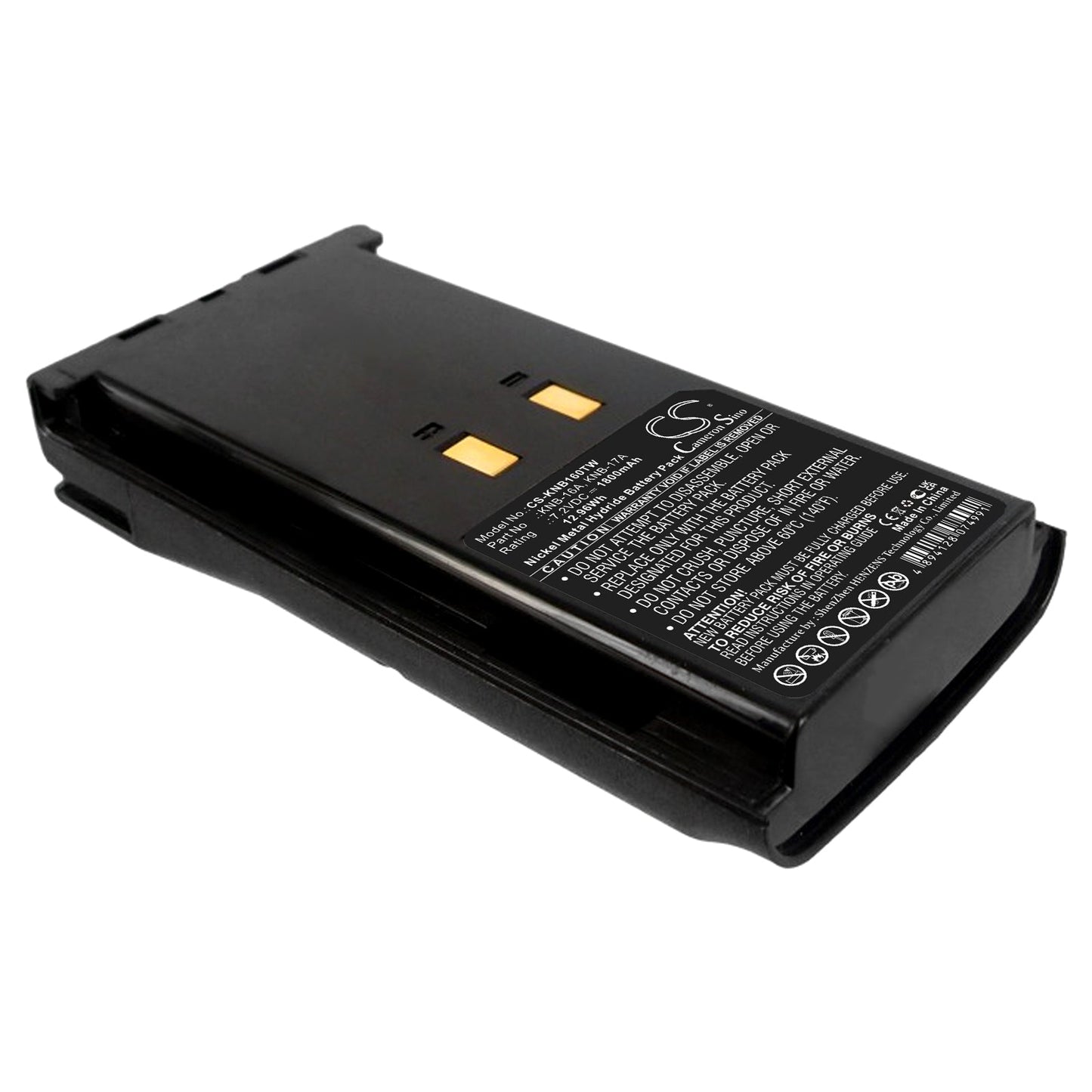 Replacement Battery for Kenwood TK-180 – Two-Way Radio – 1800mAh / 12.96Wh / 7.2V