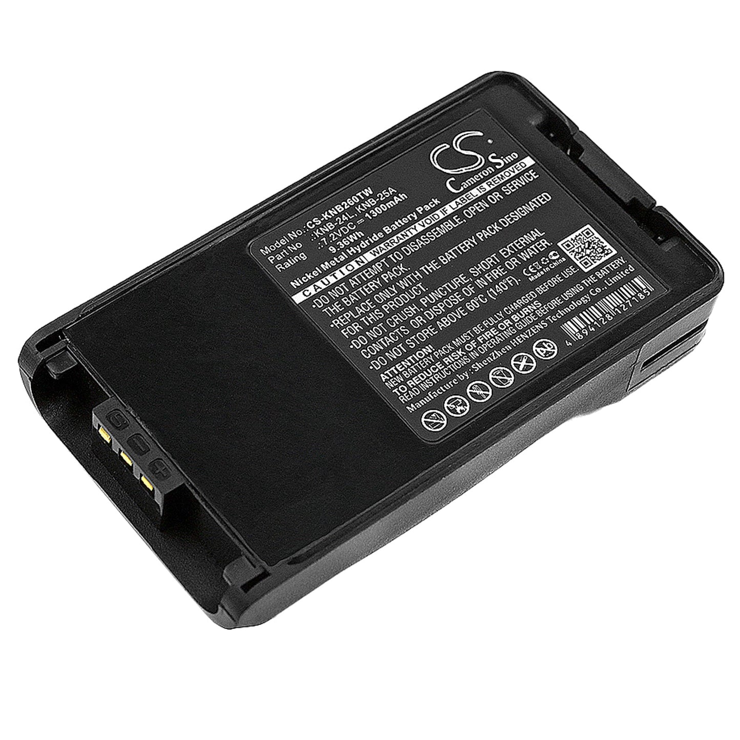 Replacement Battery for Kenwood FTH1010 – Two-Way Radio – 1300mAh / 9.36Wh / 7.2V