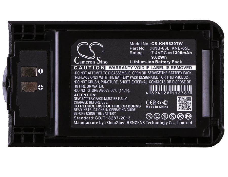 Replacement Battery for Kenwood THK20 – Two-Way Radio – 1300mAh / 9.62Wh / 7.4V