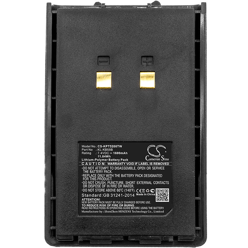 Replacement Battery for Kirisun PT4200 – Two-Way Radio – 1600mAh / 11.84Wh / 7.4V