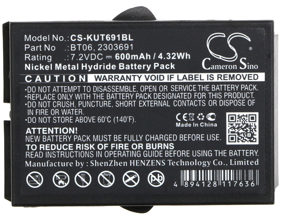 Replacement Battery for IKUSI 2303691 – Crane Remote Control – 600mAh / 4.32Wh / 7.2V