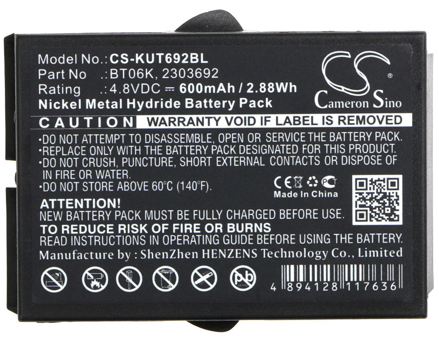 Replacement Battery for IKUSI 2303692 – Crane Remote Control – 600mAh / 2.88Wh / 4.8V