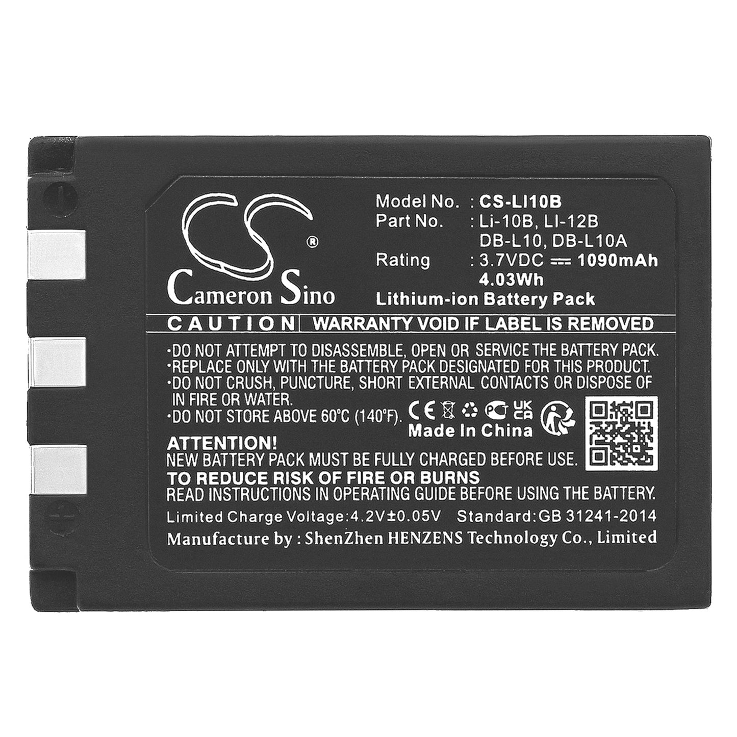 Replacement Battery for Sanyo Xact DSC-J1 – Camera – 1090mAh / 3.7V