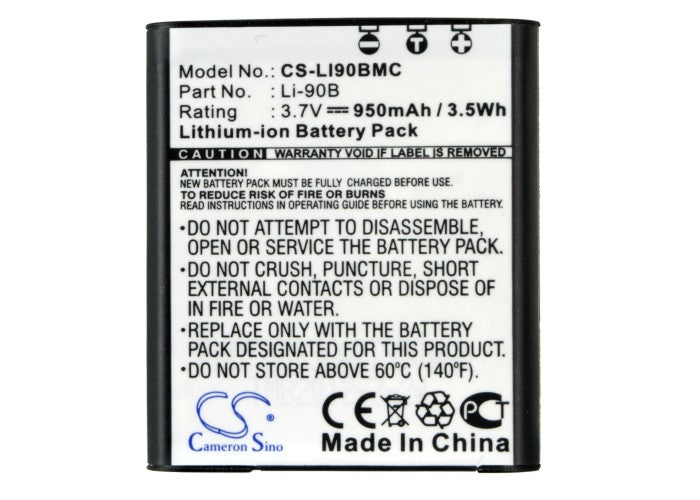 Replacement Battery for Olympus DS-9000 – Camera – 950mAh / 3.52Wh / 3.7V