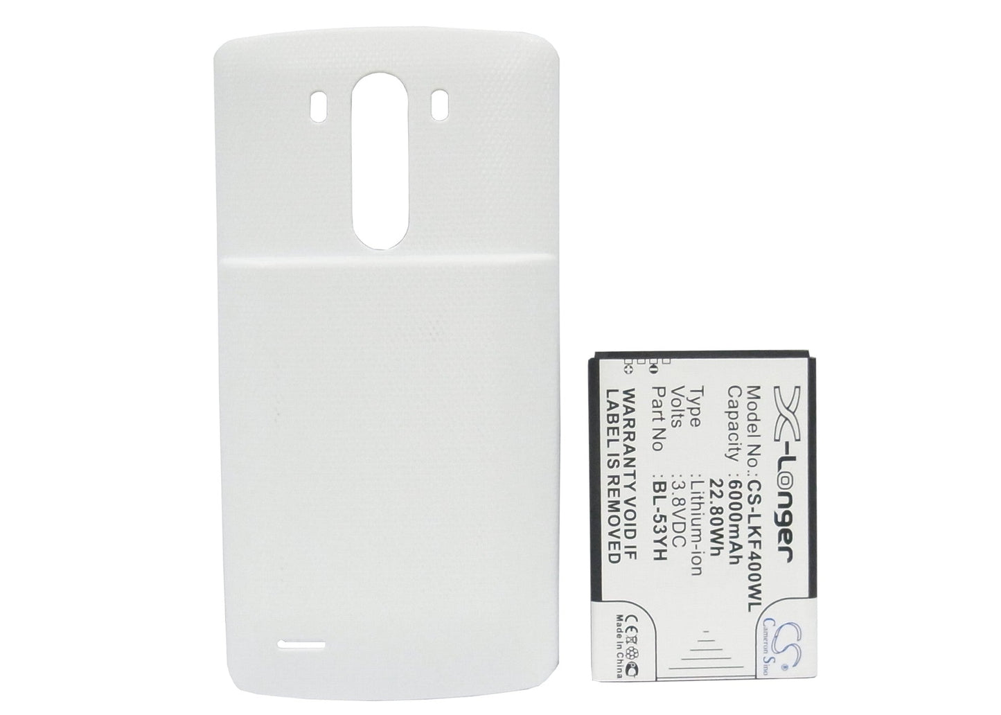 Replacement Battery for LG D830 – Mobile, SmartPhone – 6000mAh / 22.80Wh / 3.8V
