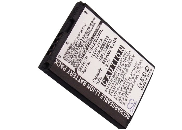 Replacement Battery for LG CG180 – Mobile, SmartPhone – 600mAh/2.22Wh / 3.7V