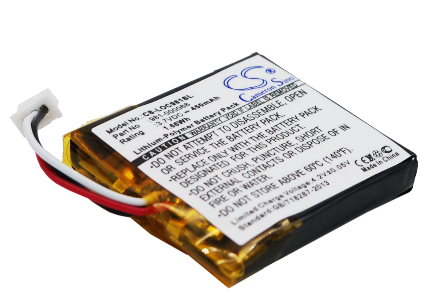 Replacement Battery for Logitech 981-000068 – Wireless Headset – 450mAh / 1.66Wh / 3.7V