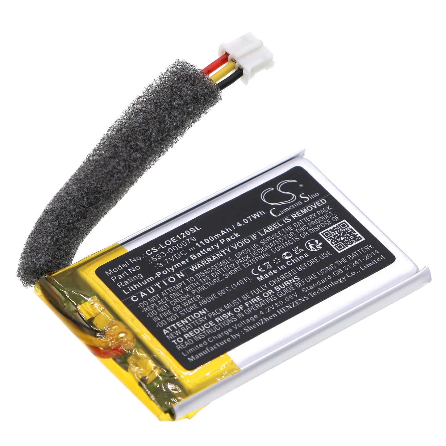 Replacement Battery for Logitech S-00120 – 1100mAh / 4.07Wh