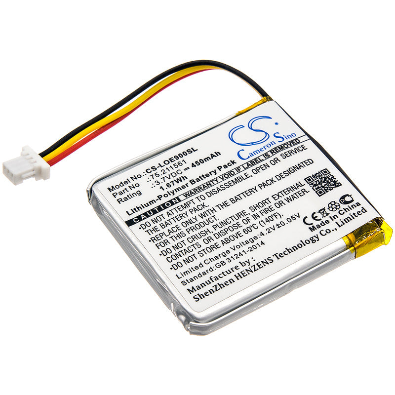 Replacement Battery for Logitech UE9000 – Wireless Headset – 450mAh / 1.67Wh / 3.7V