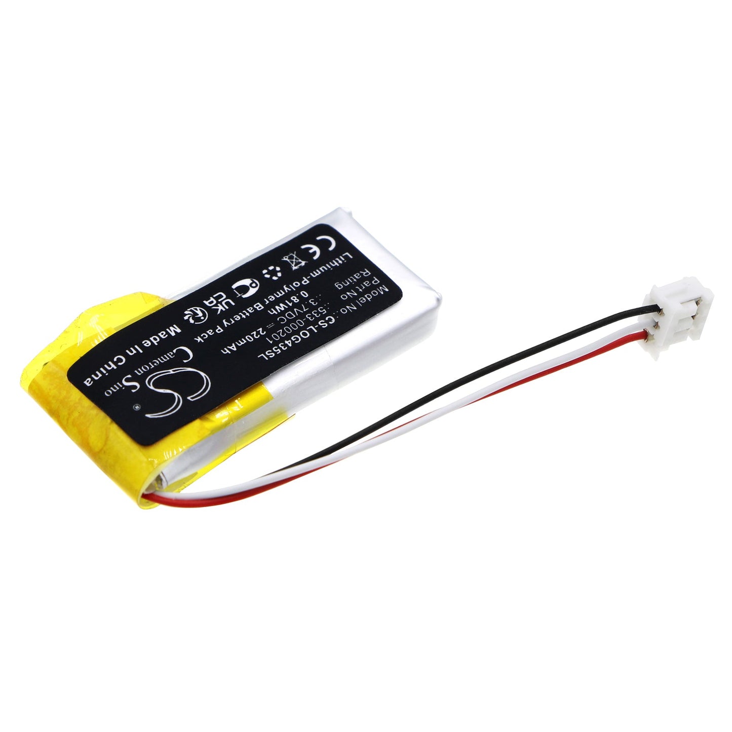 Replacement Battery for Logitech G435 – Wireless Headset – 220mAh / 0.81Wh / 3.7V