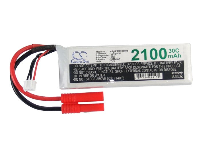 Replacement Battery for RC CS-LP2102C30R8 – Heli/Airplane – 2100mAh / 15.54Wh / 7.4V