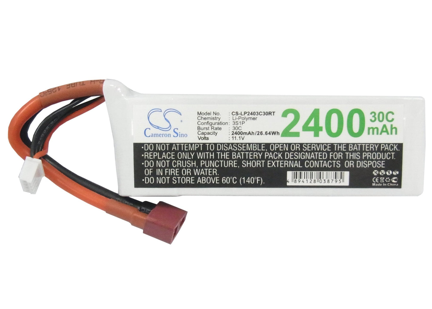 Replacement Battery for RC CS-LP2403C30RT – Cars – 2400mAh / 26.64Wh / 11.1V