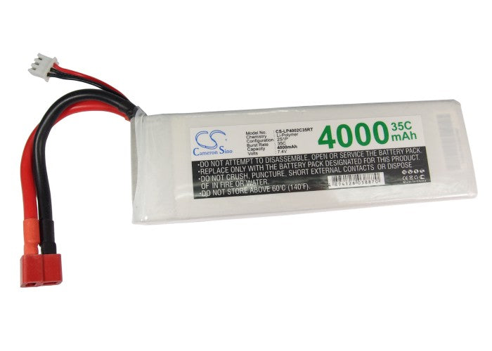 Replacement Battery for RC CS-LP4002C35RT – Heli/Airplane – 4000mAh / 29.60Wh / 7.4V