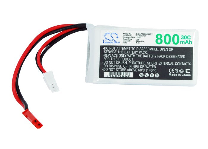 Replacement Battery for RC CS-LP8002C30RT – Cars – 800mAh / 5.92Wh / 7.4V