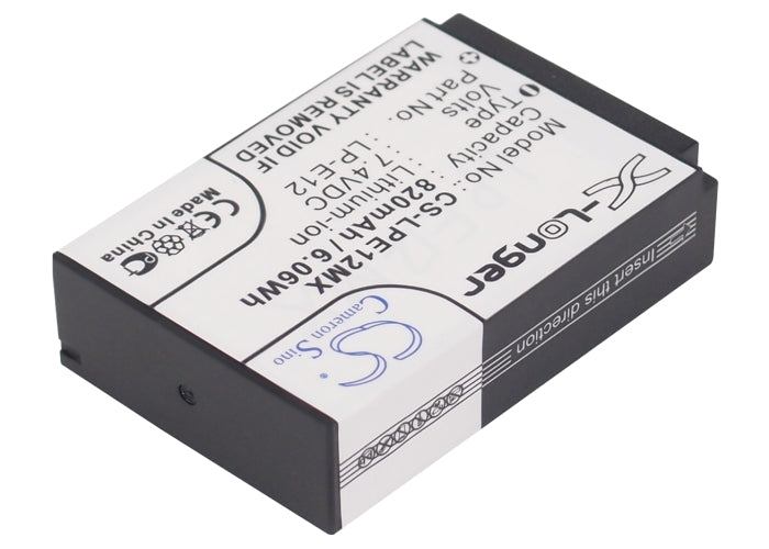 Replacement Battery for Canon EOS 100D – Camera – 820mAh / 6.07Wh / 7.4V