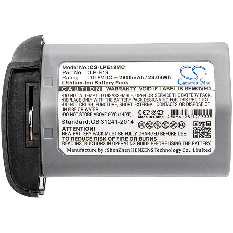 Replacement Battery for Canon 1D Mark 3 – Camera – 2600mAh / 28.08Wh / 10.8V