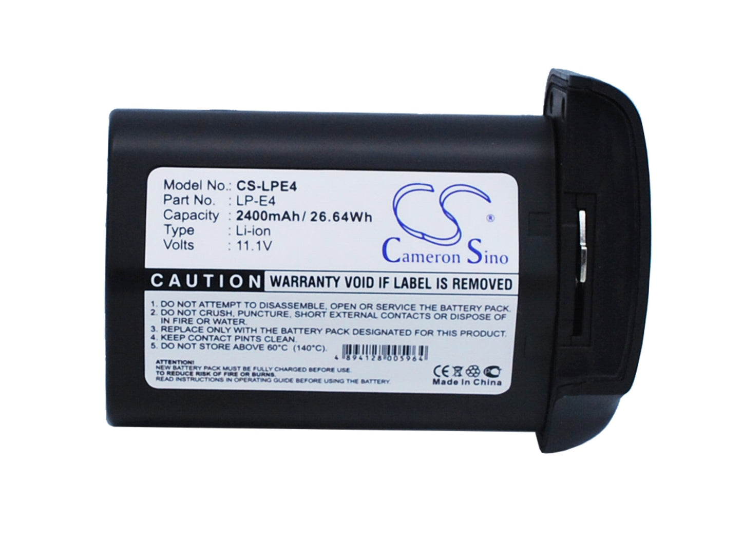 Replacement Battery for Canon 540EZ – Camera – 2400mAh / 26.64Wh / 11.1V