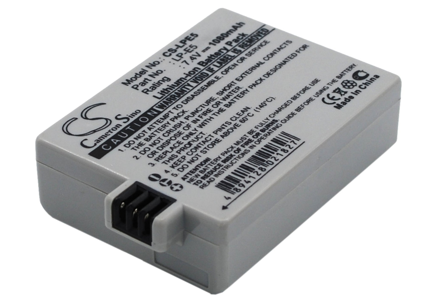 Replacement Battery for Canon EOS 1000D – Camera – 1080mAh/7.99Wh / 7.4V