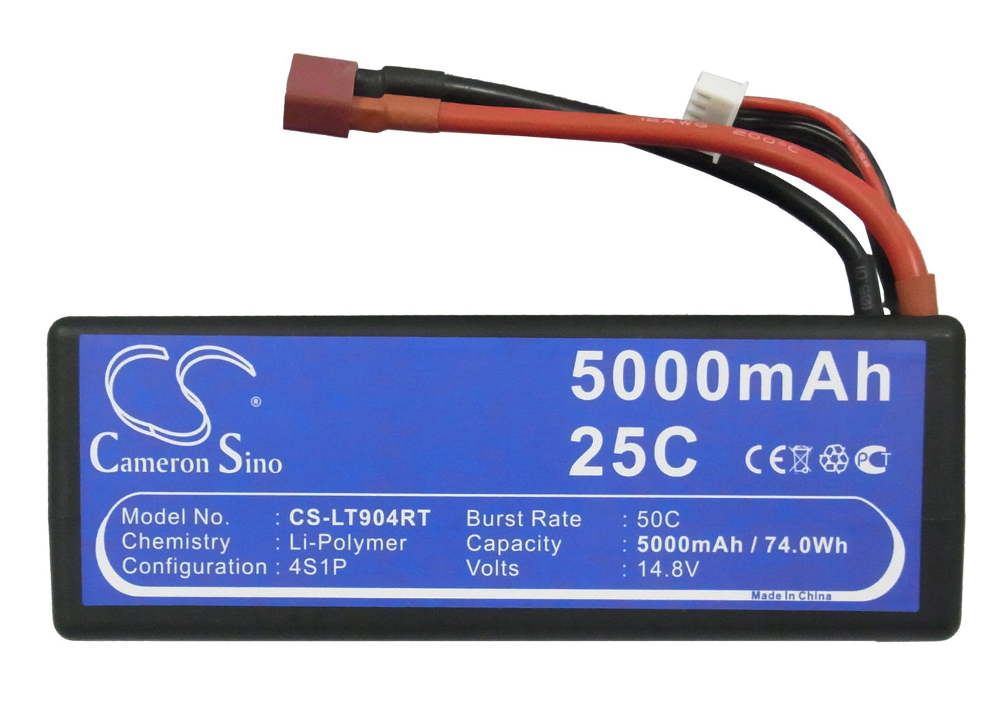 Replacement Battery for RC CS-LT904RT – Heli/Airplane – 5000mAh / 74.00Wh / 14.8V