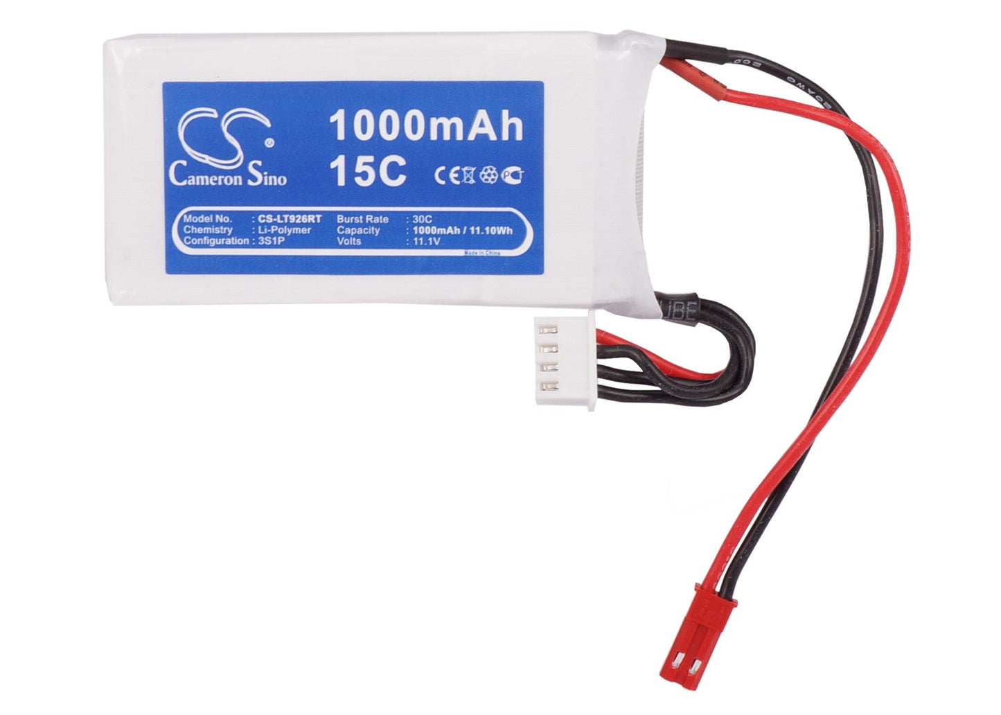 Replacement Battery for RC CS-LT926RT – Heli/Airplane – 1000mAh / 11.10Wh / 11.1V