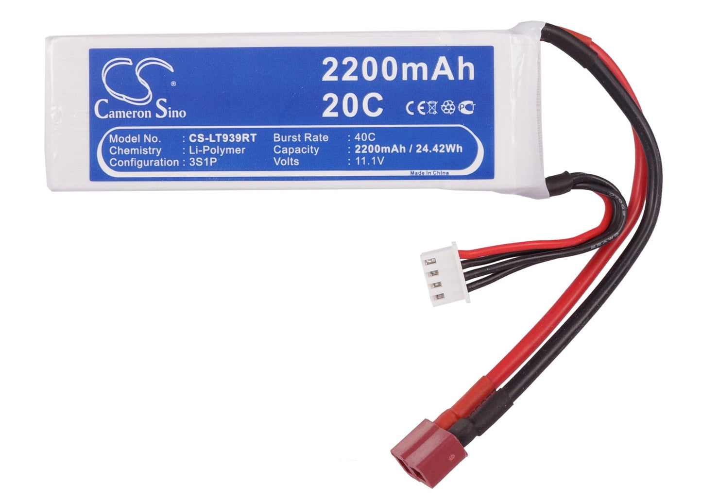Replacement Battery for RC CS-LT939RT – Heli/Airplane – 2200mAh / 24.42Wh / 11.1V