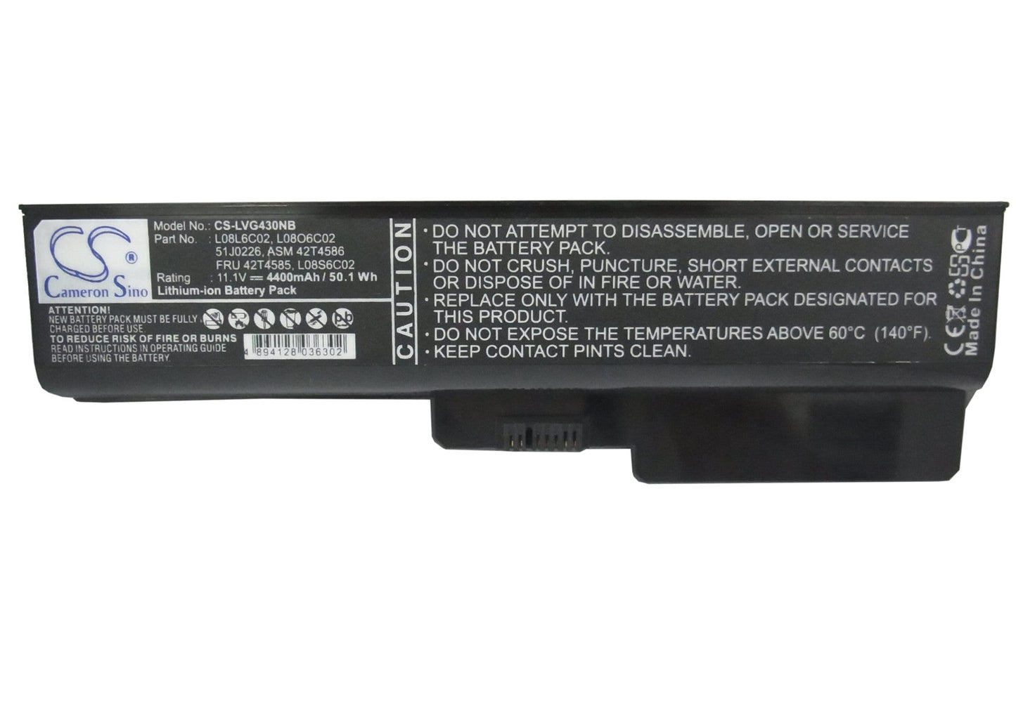 Replacement Battery for LENOVO 3000 B460 – Notebook, Laptop – 4400mAh / 48.84Wh / 11.1V