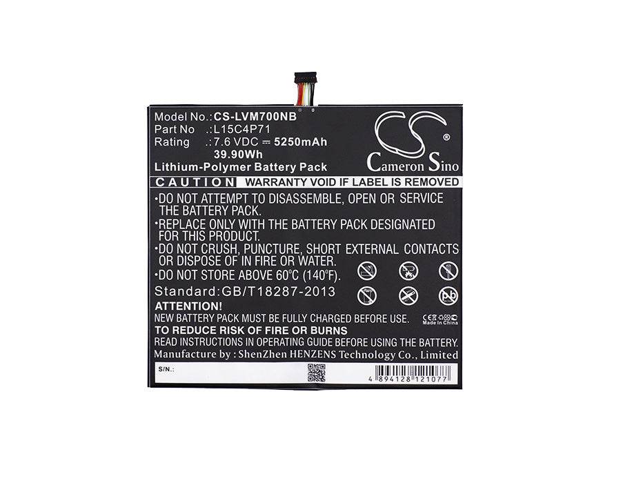Replacement Battery for Lenovo IdeaPad Miix 700-12ISK – Notebook, Laptop – 5250mAh / 39.90Wh / 7.6V