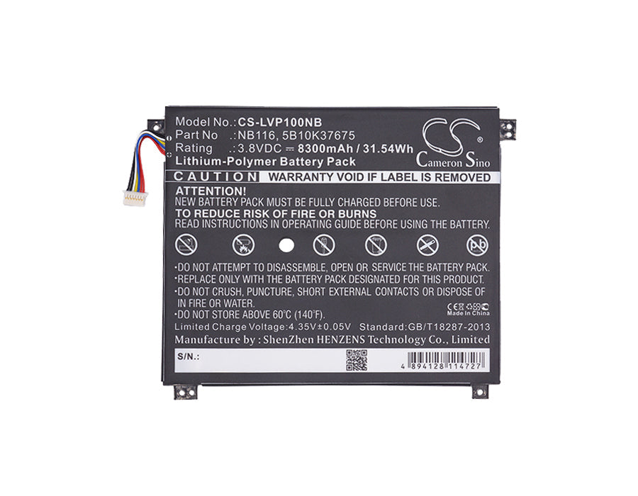 Replacement Battery for Lenovo IdeaPad 100S – Notebook, Laptop – 8300mAh / 31.54Wh / 3.8V
