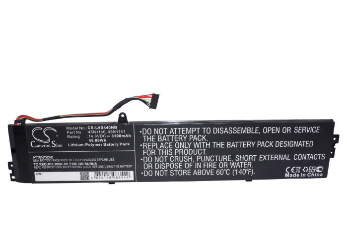 Replacement Battery for Lenovo Thinkpad S3-S431 – Notebook, Laptop – 3100mAh / 45.88Wh / 14.8V