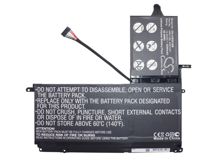 Replacement Battery for Lenovo ThinkPad S5 – Notebook, Laptop – 4250mAh / 62.90Wh / 14.8V