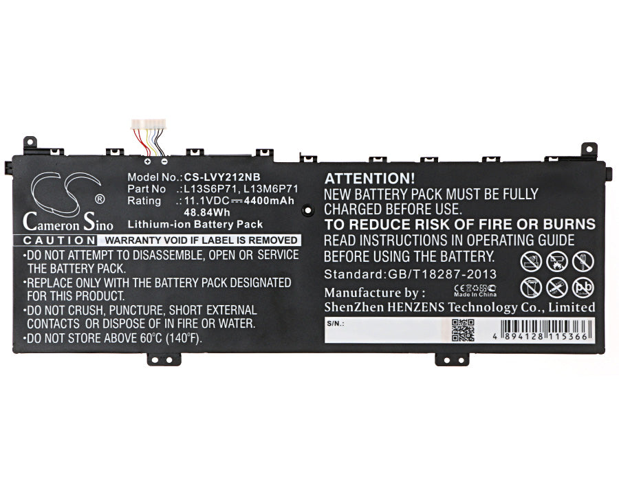 Replacement Battery for Lenovo Yoga 2 13 – Notebook, Laptop – 4400mAh / 48.84Wh / 11.1V