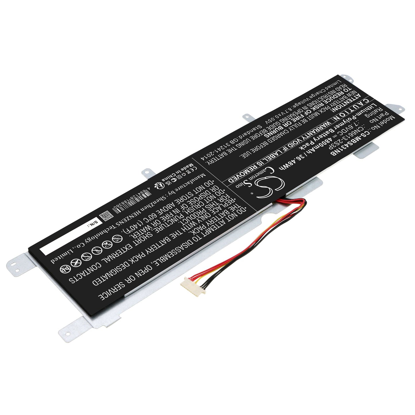 Replacement Battery for Avita  Liber 13.3 – Notebook, Laptop – 4800mAh / 36.48Wh / 7.6V