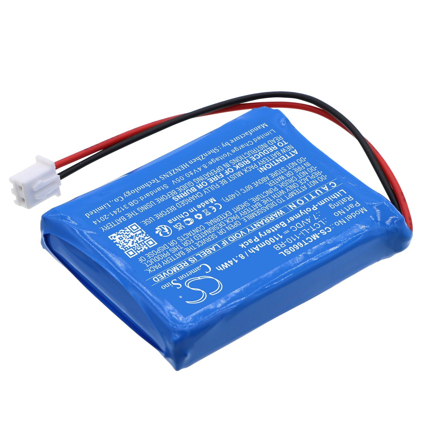 Replacement Battery for Tree  LCT-Li-110 – Electronic Scales – 1100mAh / 8.14Wh / 7.4V