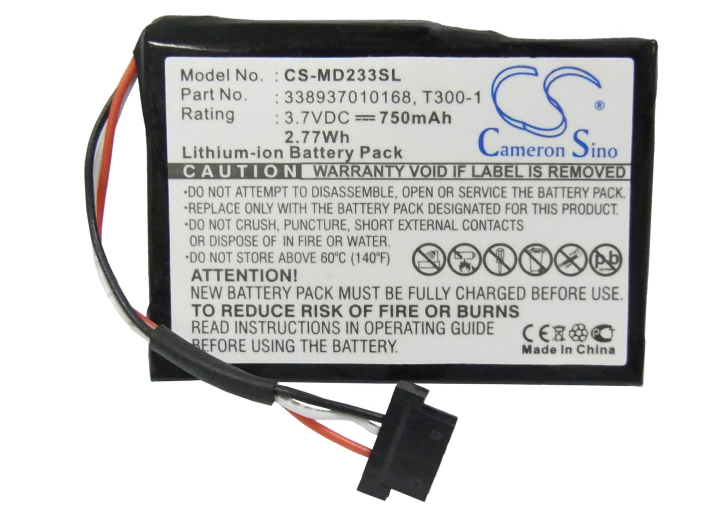 Replacement Battery for Medion GoPal E4430 – GPS, Navigator – 750mAh / 3.7V