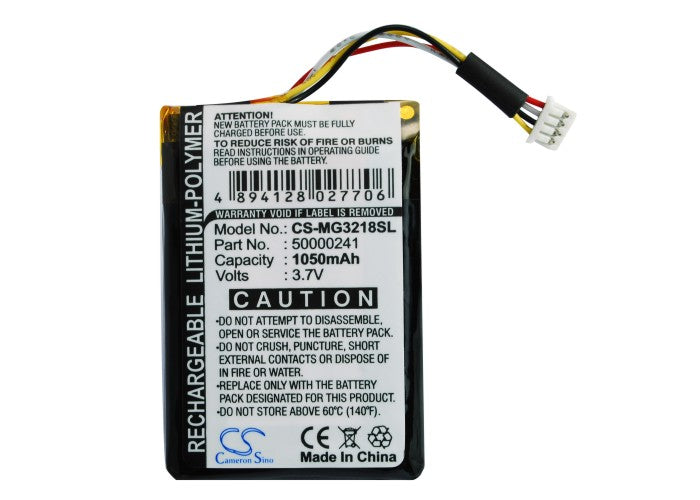 Replacement Battery for Typhoon  MyGuide m imove 3218 – GPS, Navigator – 1050mAh / 3.7V