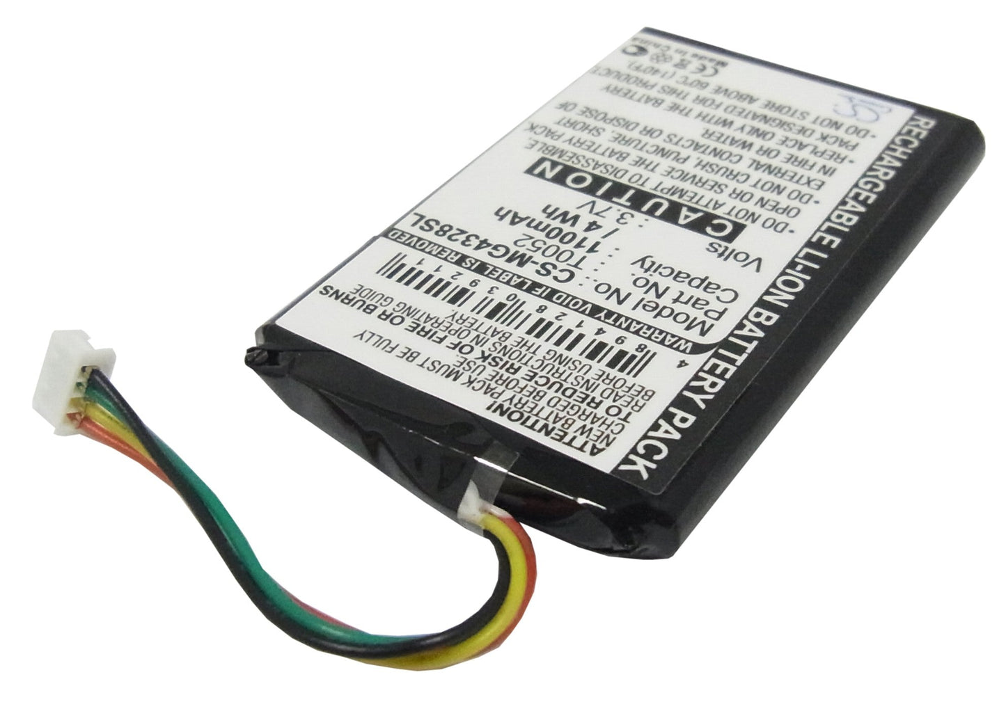 Replacement Battery for Typhoon  Myguide 4328 – GPS, Navigator – 1100mAh / 3.7V